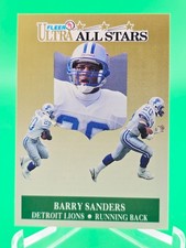 Barry Sanders 1991 Fleer Ultra All Stars #1 Insert - Detroit Lions