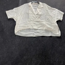 ANTHROPOLOGIE The Dylon Short-Sleeve Wide-Placket Top Women's Size L