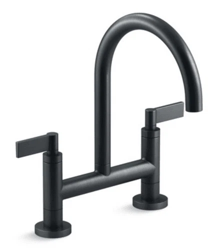 Robinet De Cuisine KALLISTA Noir Mat - Neuf En Boîte, Laiton, 2 Trous
