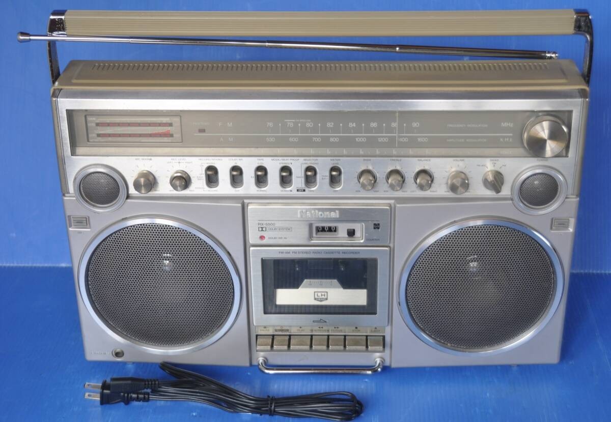 ♪昭和銘機 整備ラジカセ National Disco MAC　RX-5500 Amazon.co.jp: National ナショナル RX-5500 シルバー ディスコ