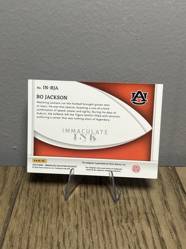 2022 Immaculate Collegiate Bo Jackson Ruby Auto /25 - Picture 2 of 2