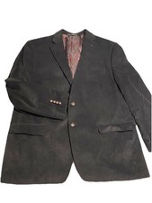 Lauren Ralph Lauren Corduroy Blazer Mens 48R Black Sport Coat Paisley Lined LRL