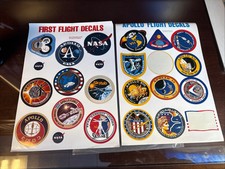 Nasa Apollo Space Program Original Flight  Program Sticker Sheets Vtg