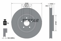 2 X Bremsscheibe Textar 92281905 FüR Jeep