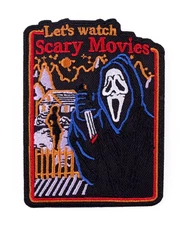 SCREAM - LET'S WATCH SCARY MOVIES - Embroidered Iron-On Patch