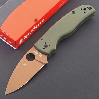 WALTHER taktisches Taschenmesser mit braunem Micarta Griff vollständig gezahnter Klinge