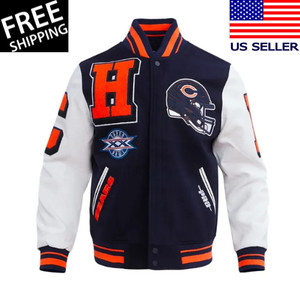 Chicago Bears Leather Jacket | eBay