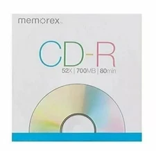 1 (One) Memorex CD-R for Media and Music - 700MB/80-Minute 52x Data New