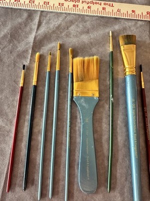 Royal And Langnickel Artist Brush Lot# 2 Pre Owned 15 Brushes Sold As Lot