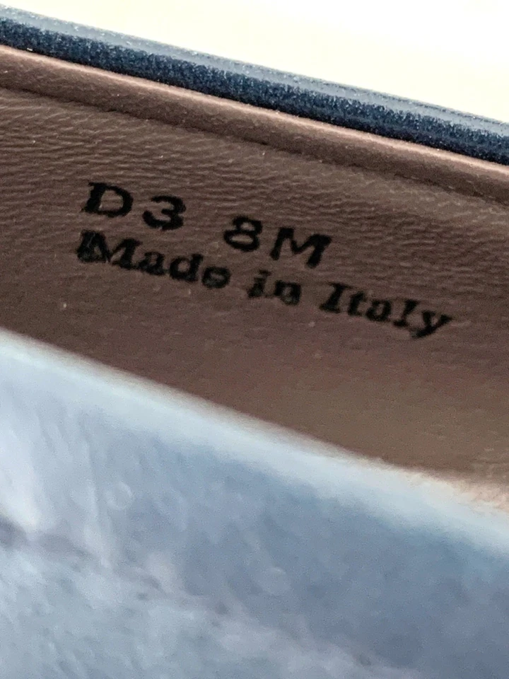 SAS Lucia Mujer Cuero Sin Cordones Tacones Bajos Talla 8M Azul Italia Z10671 Comodidad Foto 4 de 4