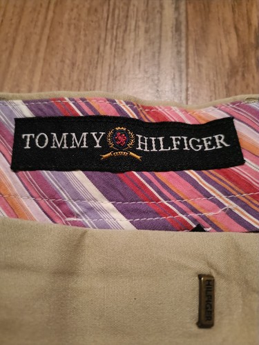 Tommy Hilfiger Mens Flat Front Ivory Chino Trouser Cotton Summer Pants 36/34 VGC - Picture 3 of 10