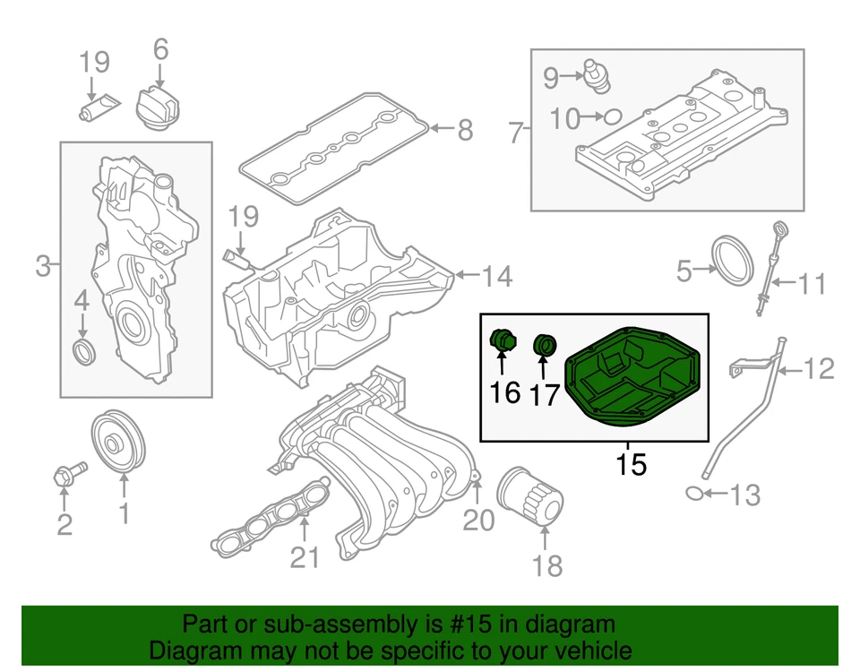 OEM NEW Lower Engine Oil Pan 2.0L 2013-2019 Nissan NV200 11110CK810 - Image 2 of 2