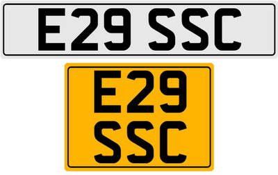 E29 SSC SAM SUE SAL STU SCOT SIM STEVE SOF SARA SEB SS SOPH PRIVATE NUMBER PLATE