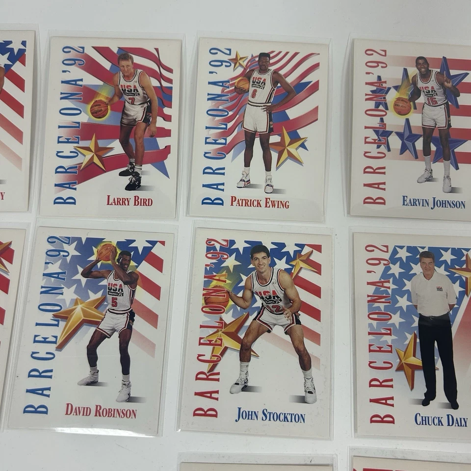 Juego de 17 cartas Skybox Barcelona Olympics 1992 “Dream Team” Michael Jordan, Magic casi nuevo Foto 3 de 4