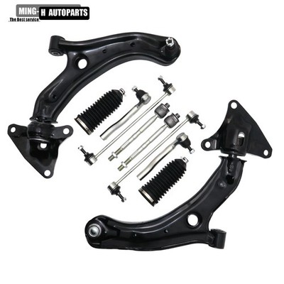 10PCS For 2009-2014 Honda Fit 1.5L Front Lower Control Arm Ball Joints Sway Bar