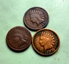 3 Indian Head Pennies Lot (1905, 1894, 1865) | Authentic U.S. Cents