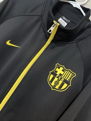 2013 FC Barcelona Jacket Mens 2XL Nike Black Long Sleeve Full Zip