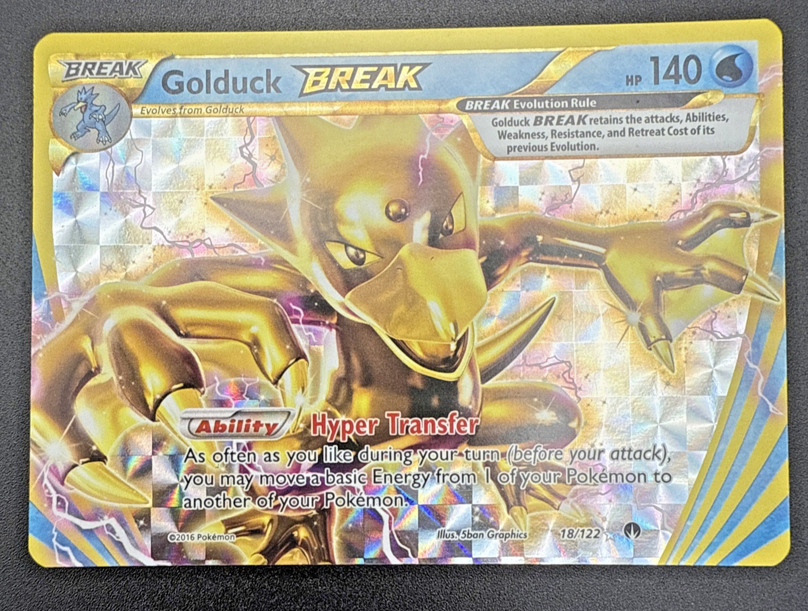 Golduck BREAK 18/122 Breakpoint Holo Pokémon Card TCG