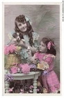 CAR-AELP17-0933-DOG - Two Little Girls With A Puppy
