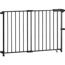 Baby Gate 29.5-43 Inches Adjustable Width 28 Inches High Dog Gate Black