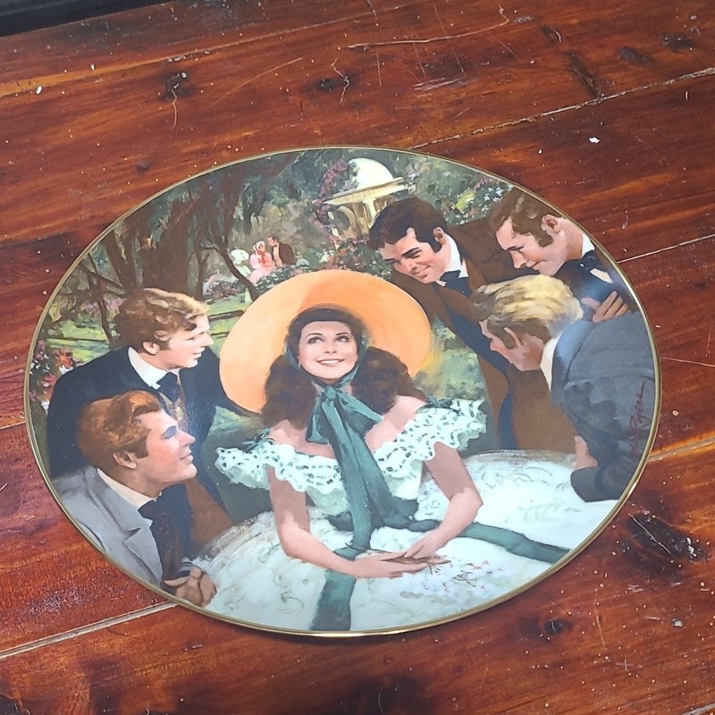 Scarlett and Her Suitors Gone With The Wind Collector Plate by Howard Rogers