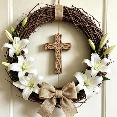 Rustic 8'' Hand-Carved Wooden Cross - Unique Gift for Weddings and Baptisms
