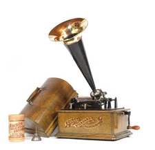 1902 Edison Standard Phonograph w/Original Horn, Shaver, More * Exceptional