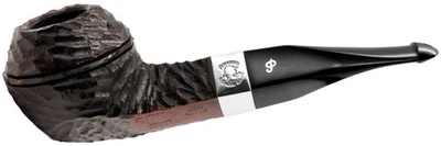 Peterson Sherlock Holmes Rustic Finish 'Hudson' Sterling Silver Mounted Pipe