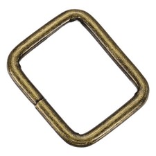 30 Pcs Metal Rectangle Buckle Ring Fit, 1 x 3/4" Buckle Metal Rings, Bronze