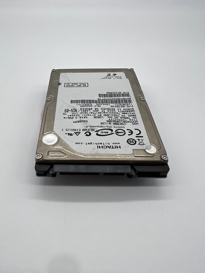 Hitachi HCC545012B9A300 120GB 5400RPM 2.5" SATA HDD – 5K500.B – Tested - Image 3 of 4