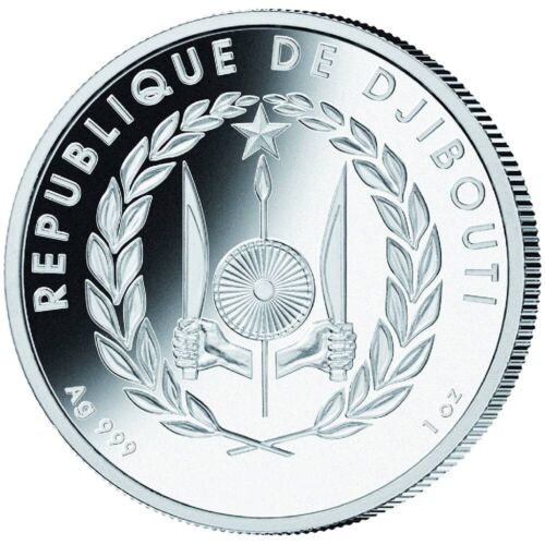 DJIBOUTI WATERBUCK FABULOUS 15 PRIVY 2022 1 oz Proof Like Silver Coin in Capsule - Picture 2 of 2