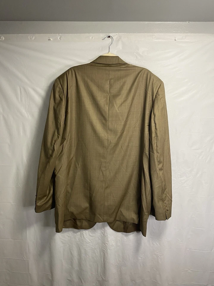 Jack Victor Super 100s Lanza CT Blazer Sport Coat 100% Wool Brown Size 48L Italy - Image 2 of 4