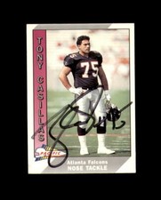 Tony Casillas Hand Signed 1991 Pacific Atlanta Falcons Autograph