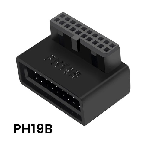 Adapter USB 3.0 90 stopni 19Pin / 20Pin kątowa płyta adaptera ładowania do płyty głównej - Zdjęcie 13 z 14