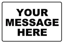 New Personalized Aluminum Metal Sign Customized With Custom Text Size