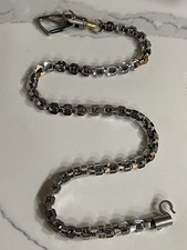 EDC Fat Link Biker Wallet Chain, Titanium Carabiner  Tuning Fork Swivel, 27  