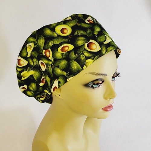 Avocado Women Scrub Hat Surgical Cap Scrub Hat Nurses Hat Medical USA Made - Picture 2 of 10