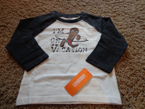 GYMBOREE boy's NWT sz 12-18 months Gingerbread man on vacation long sleeve tee - Picture 2 of 5