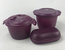 TUPPERWARE Microwave Steamer 3 Piece Set W/Li...