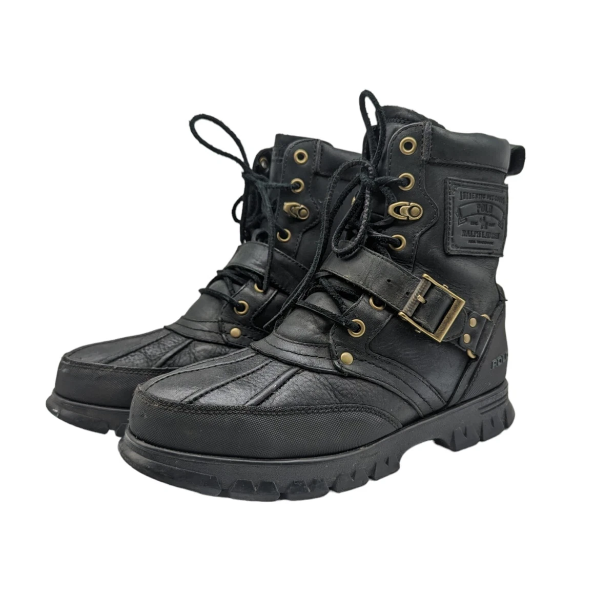 Mens black ralph lauren polo boots sale
