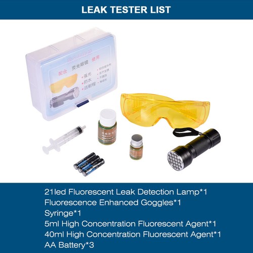 Oil Leak Detection Kit UV Dye Leak Detector Tool Car Fluids & Air - Picture 7 of 12