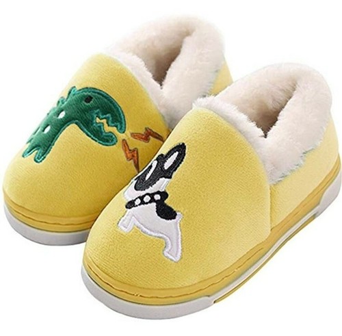 Size 12-13 Little Kid, Cute Warm Animal Slippers Kids/Toddlers Family Cartoon