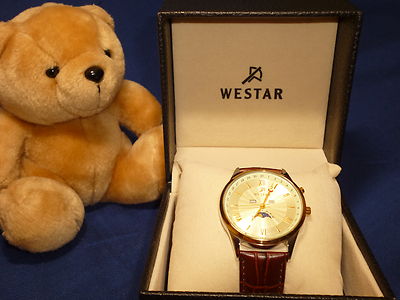 Westar Moon Phase Multi Function Quartz Watch | eBay display picture 1