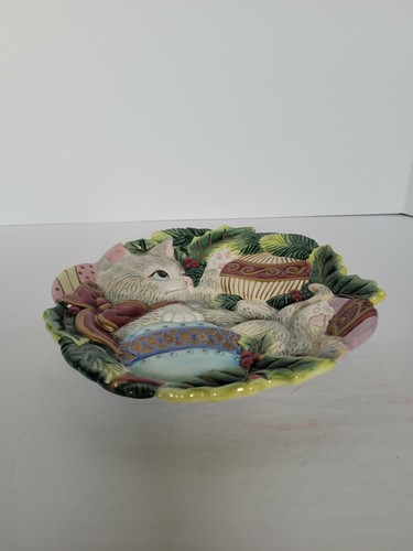 Fitz & Floyd Cat Kitty Canape Plate Ornaments Christmas Essentials -031216 - Picture 2 of 4