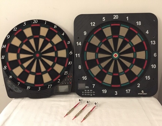 2 Electronic Dart Boards Halex & Sportcraft Includes 3 Darts eBay