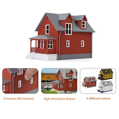 HO Scale 1:87 Model Village House Modern Pre-built Architectural Building