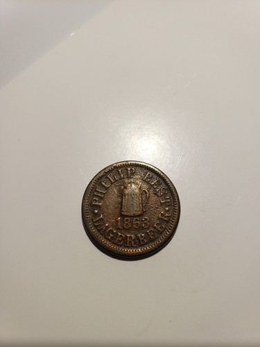 Phillip Best Lager Beer Civil War Token 1863 Empire Brwy Milwaukee phillip-best-lager-beer-civil-war-token-1863-empire-brwy-milwaukee
