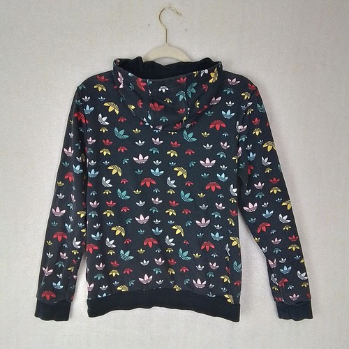 Adidas Cotton Blend Pullover Hoodie Size L Faded Black, Multicolor - Picture 2 of 11