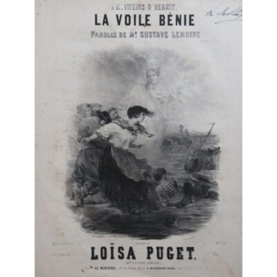 PUGET Loïsa La Voile Bénie Klaviergesang ca1850