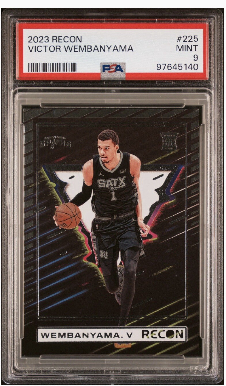 VICTOR WEMBANYAMA 2023 Panini Recon 225  Rookie RC PSA 9 MINT